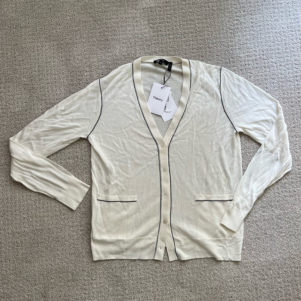 NWT Theory Outline Silk Cardigan NWT Theory Outline Silk Cardigan Size: Small